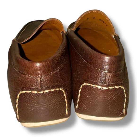 New Allen Edmonds Turner Venetian Loafer in Pebbled Brown Leather Sz 8 - Picture 8 of 10